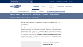 Arbeitsgruppe - Studium fr Blinde und Sehbehinderte an der TU Dresden